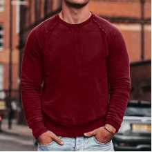 Men's Retro Casual Round Neck Long Sleeve Sweatshirt