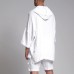 Men's 3/4 Sleeve Linen Hooded Shirt