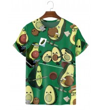 Trendy new fun avocado print T-shirt