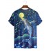 New trendy ocean view print T-shirt