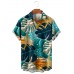 Men's Casual Lapel Print Short Sleeve Shirt 60796350M